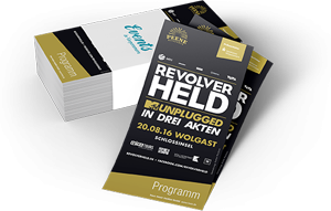 Programm Flyer Revolverheld Peenekonzerte 2016